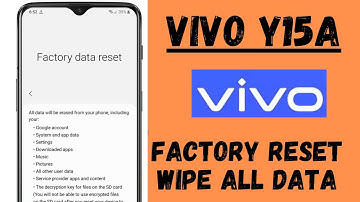 Vivo Y15a Factory reset -- Wipe and clear all data