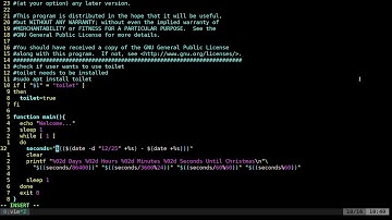 Christmas Count Down Linux Shell BASH Date Command Part 2