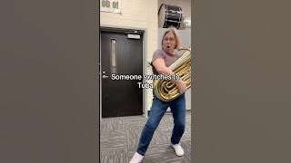 It’s a band room miracle! #banddirector #band #tuba #tubaplayer #middleschoolband  #miracle #tubas ￼