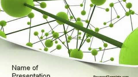 Green Network PowerPoint Template by PoweredTemplate.com
