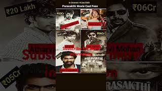 Parasakthi Movie Cast Fees? #sivakarthikeyan #jayamravi #sreeleela #ranadaggubati