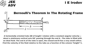 [JEE] Efflux Velocity of a Fluid Rotating in a Tube | I E Irodov | 1.324