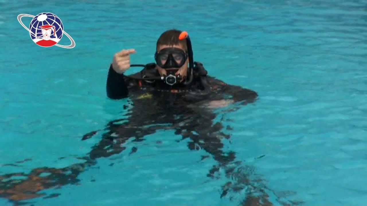 Zdjęcie i założenie pasa na powierzchni, basen nr 5, kurs OWD