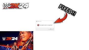 How to Fix WWE 2K24 | Unsupported Graphics card | Direct X 12 ERROR!! 100% Working