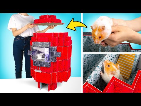 Video Kết Hợp 2 Trò Chơi Để Xây Mê Cung Hamster Khổng Lồ - youtube