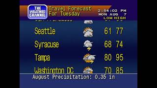 Silver Spring, MD with Severe Weather | Emulated WeatherStar 4000 - 8/7/23
