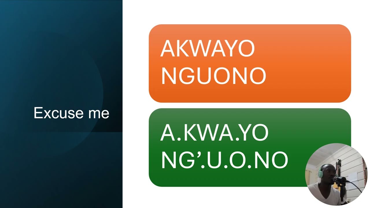 My first 20 Luo Words