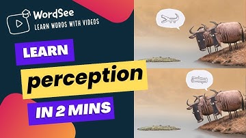 Learn the word perception in two minutes - Improve your English vocabulary with real world examples.