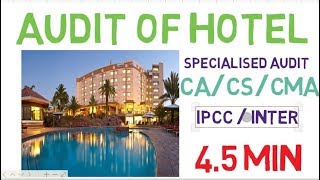 Audit Of Hotel In 4.5Mins Ca Cs Cma Audit Lectures