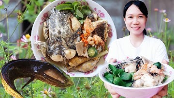 Con cá lóc khủng 1,2 kí và tô bún nước lèo chà bá của Cô Ba Cà Mau