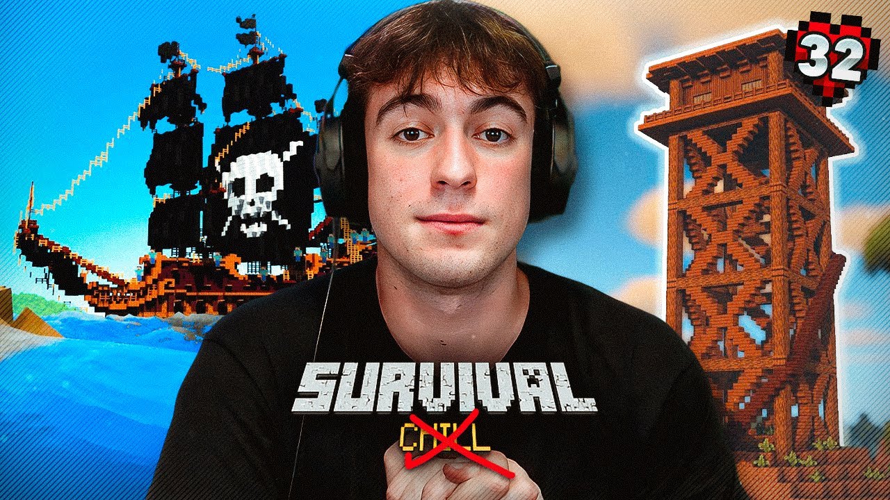 UNA TORRE di VEDETTA ENORME e PIRATI!! RITORNO della MINECRAFT SURVIVAL CHILL EP.32