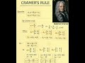 Cramer's Rule #mathematics