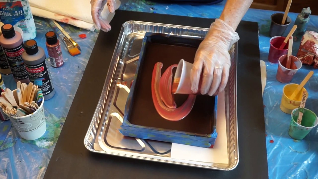 Wood tray painted with Multisurface Metallic Paint