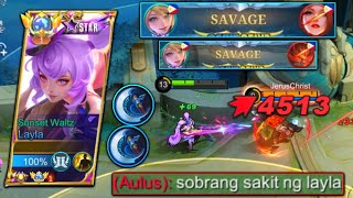 2X SAVAGE!! ONE SHOT BUILD Layla Crazy Critical Damage! - Top 1 Global Layla ~ MLBB