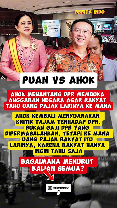 Ahok Minta Transparansi Pajak, Puan Jadi Sorotan! #puanmaharani #ahok #viralvideo #shortvideo #fyp