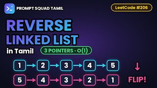 Reverse Linked List in Tamil 🔥 | 3 Pointers Trick | LeetCode #206