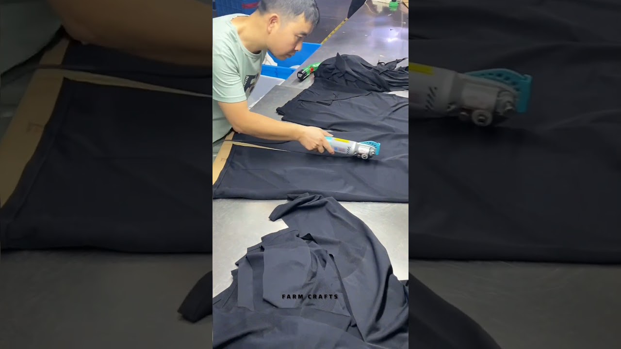 عملية قص البنطلون - مهارات وفن قص القماش