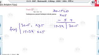 Matematik 2 - Fonksiyonlar 4