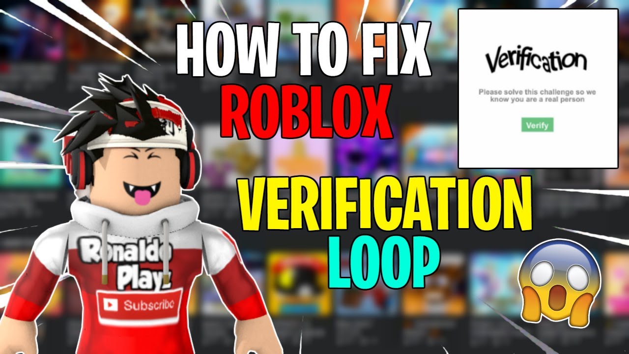 How To Fix Roblox Verification Loop Youtube - ronaldo plays roblox