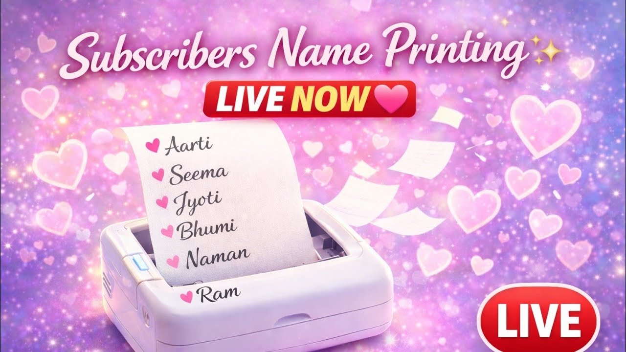 SUBSCRIBER’S NAME PRINTING 😍 | Mini Printer Magic ✨ | Asha Vibes zone ❤️