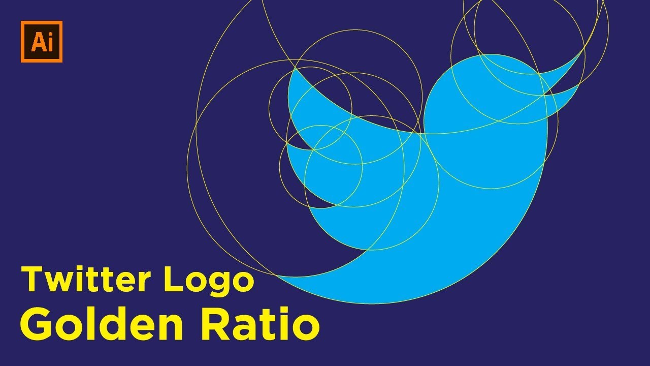 How To Design Twitter Logo Golden Ratio Tutorial Youtube