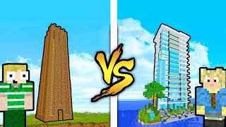 MIKKEL vs EMIL // Hvem kan bygge det flotteste HØJHUS I Minecraft?!