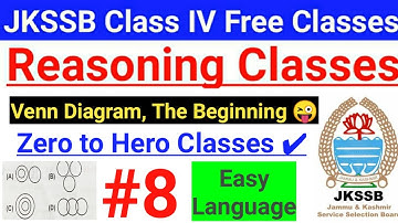 #8 Venn Diagram ~ JKSSB Class IV Vacancy Reasoning | Zero to Hero Classes | JKSSB Reasoning Tricks