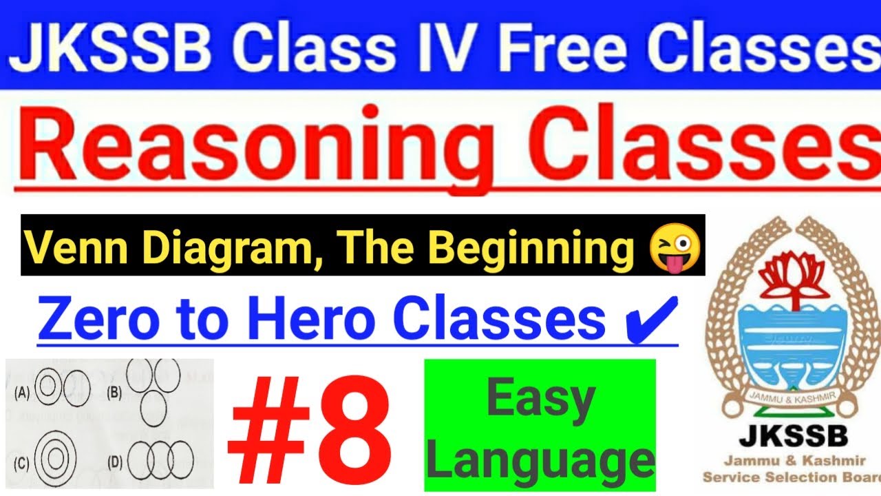 #8 Venn Diagram ~ JKSSB Class IV Vacancy Reasoning | Zero to Hero Classes | JKSSB Reasoning Tricks