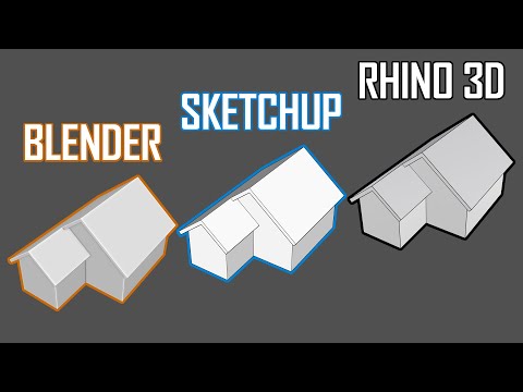 Blender + SketchUp + Rhino I Simple House Modeling Tutorial