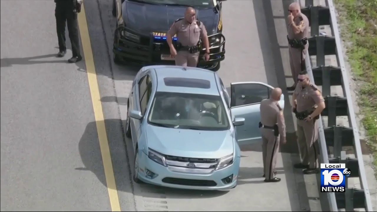 Police investigate car found abandoned on Florida Turnpike riddled with ...
