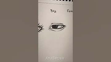Eye drawing tutorial Girl, Boy & Fem👀#tutorials #eyes #drawingtutorial #howtodraw #fypシ #sketch