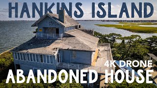Barnegat Bay Hankins Island Abandoned House 4K Drone