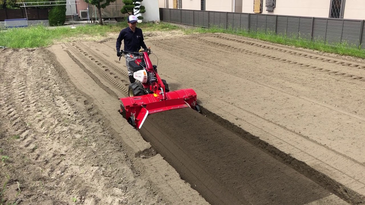 YK850MKハッスル平高うねロータリーセット - YouTube