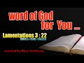 The Bible Words Lamentations 3 - 22 - Sinhala+Tamil+English - Word of Go...