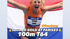 Fleur Jong second gold at Paris 2023 - 100m T64 thumbnail
