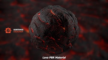 Making a lava PBR material in Substance Designer - Tutorial (timelapsed)