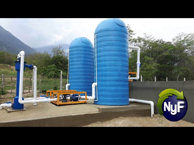 Purificar el agua en el camping, planta de tratamiento de agua, agua potable