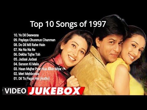 1997 Top 10 Indian Video Jukebox Top 10 Songs Dil To Pagal Hai Musicvideo 1990s 90s 1997 