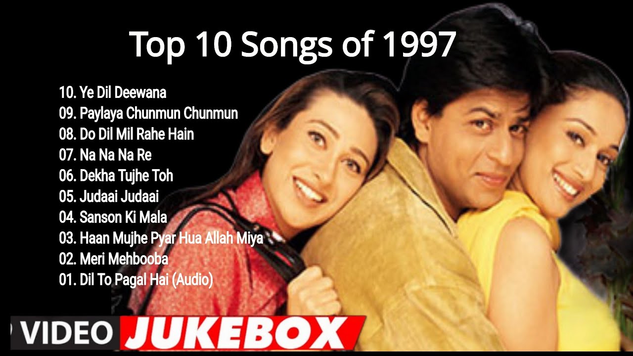 1997 Top 10 Indian Video jukebox || Top 10 Songs|| Dil To Pagal Hai || 