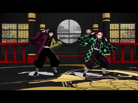 【鬼滅の刃MMD】炭治郎と富岡さんでWAVE