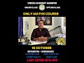 ONLY MATHS COURSE FOR COMPITITIVE EXAMS