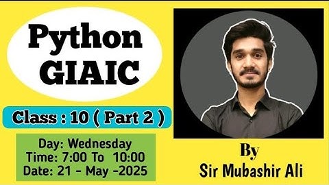 GIAIC: Class 10 ( Part - II ) Quarter 3 Sir Mubashir Ali and Sir Ameen Alam