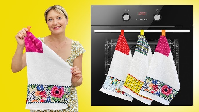 How to sew a handmade kitchen towel in 5 minutes! 