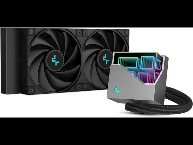 DeepCool LT520 CPU Wasserkühlung 240mm AIO mit ARGB Doppelkammerpumpe  3100RPM 280w TDP Leistungsstarke FK120 FDB Lüfter Mehrdimensionaler  Infinity