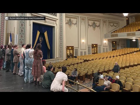 Actor Timothée Chalamet visits with Hibbing High School drama students