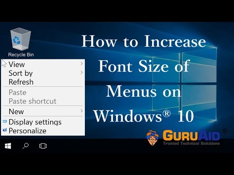 How to Increase Font Size of Menus on Windows® 10 - GuruAid hqdefault