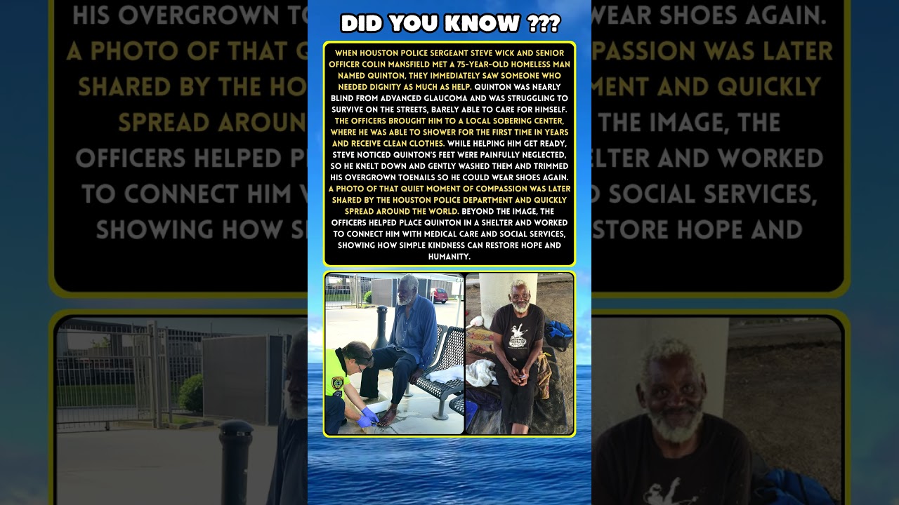 Police Officer Kneels to Restore a Homeless Man’s Dignity