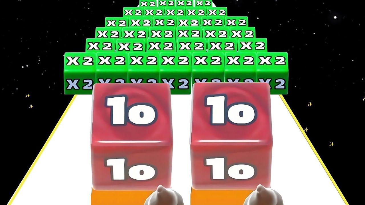 🪼JELLY RUN 2048 cubes runner 🆚 run now: through the wall 2048 ball gameplay part 33