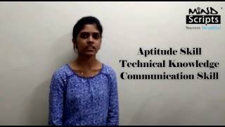 Anuja More from PCCOE placed with TechMahindra via MindScripts screenshot 2