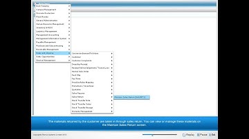 Sales Return-lot tracking with RAMCO ERP on Cloud !